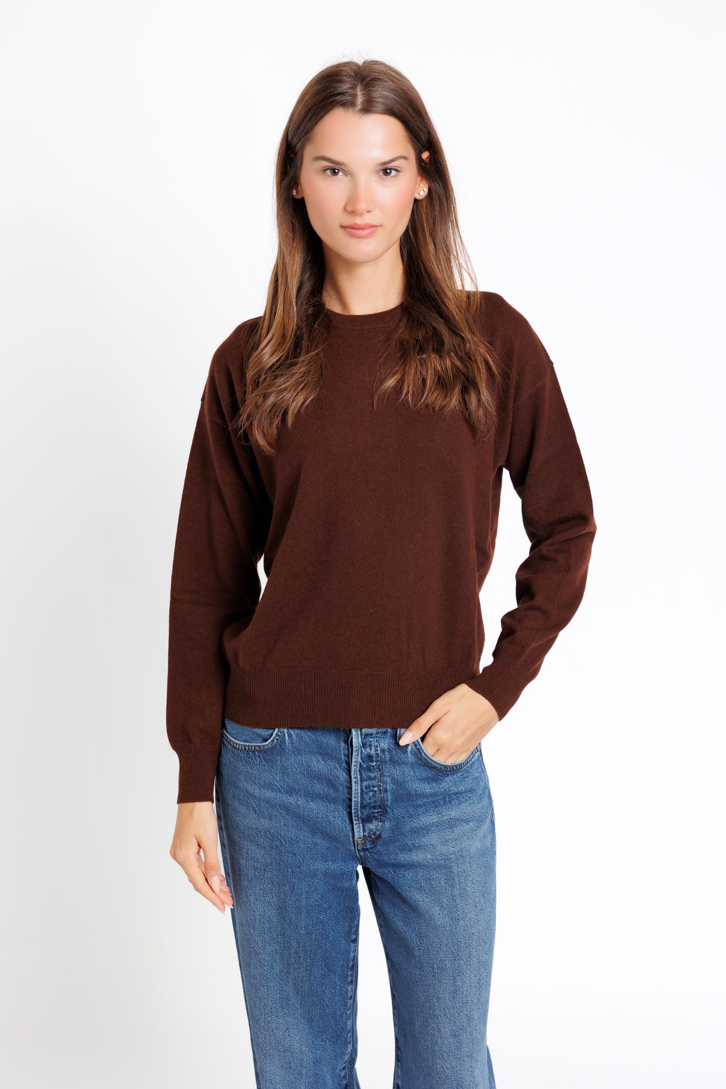The Crew Neck. Brown
