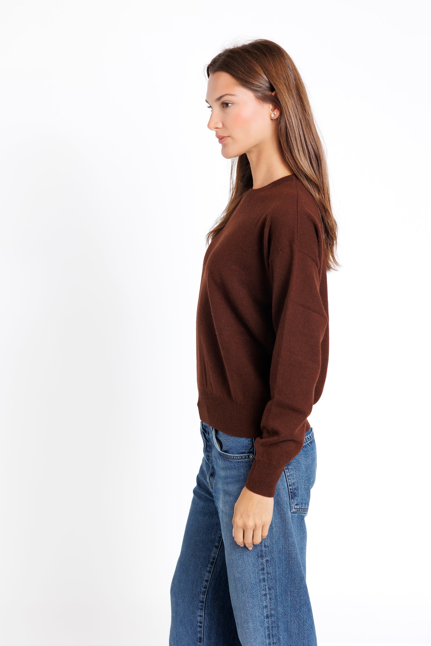 The Crew Neck. Brown