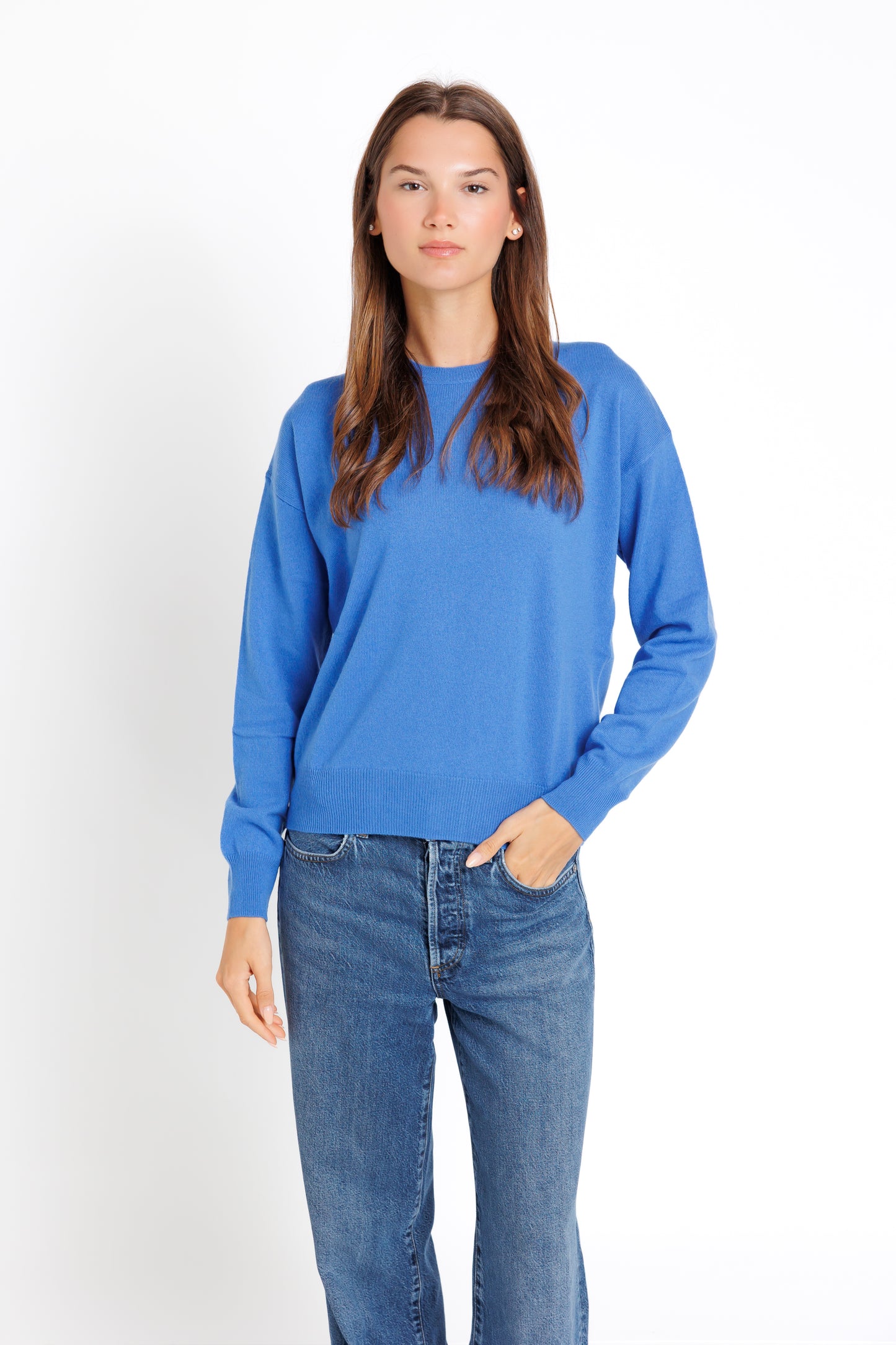 The Crew Neck. Coballt Blue