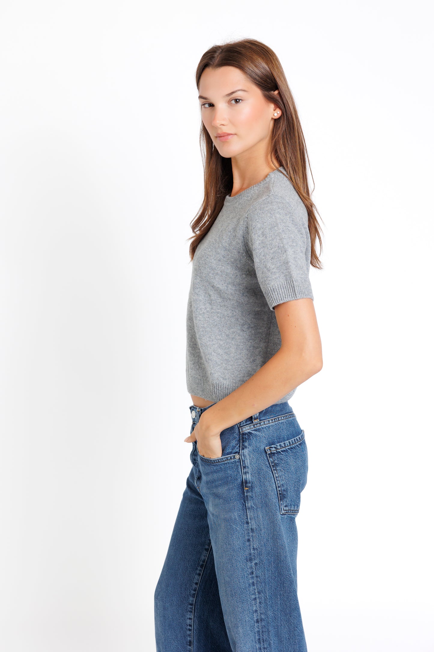 The Short Sleeve. Stone Grey