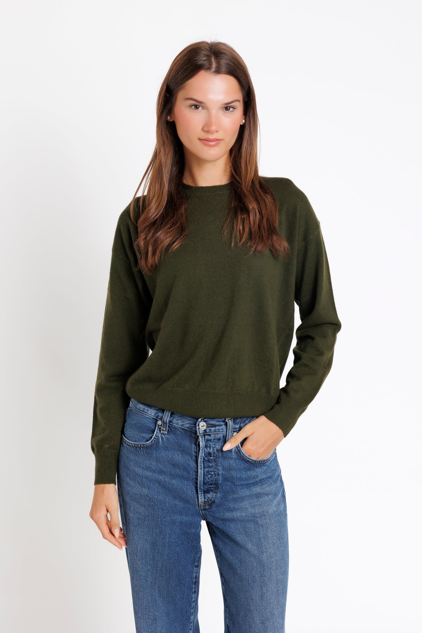 The Crew Neck. Olive Green