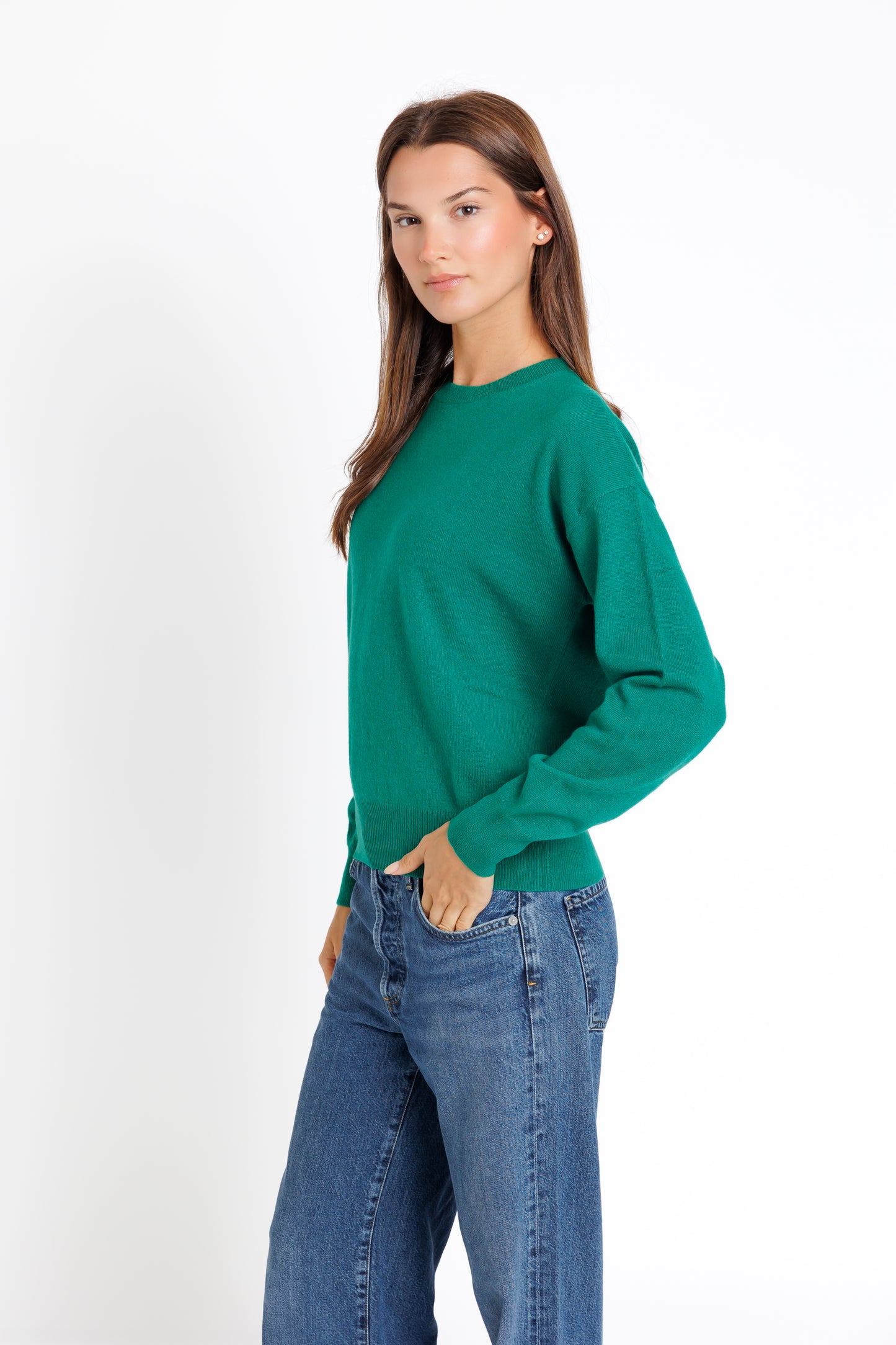 The Crew Neck. Emerland Green