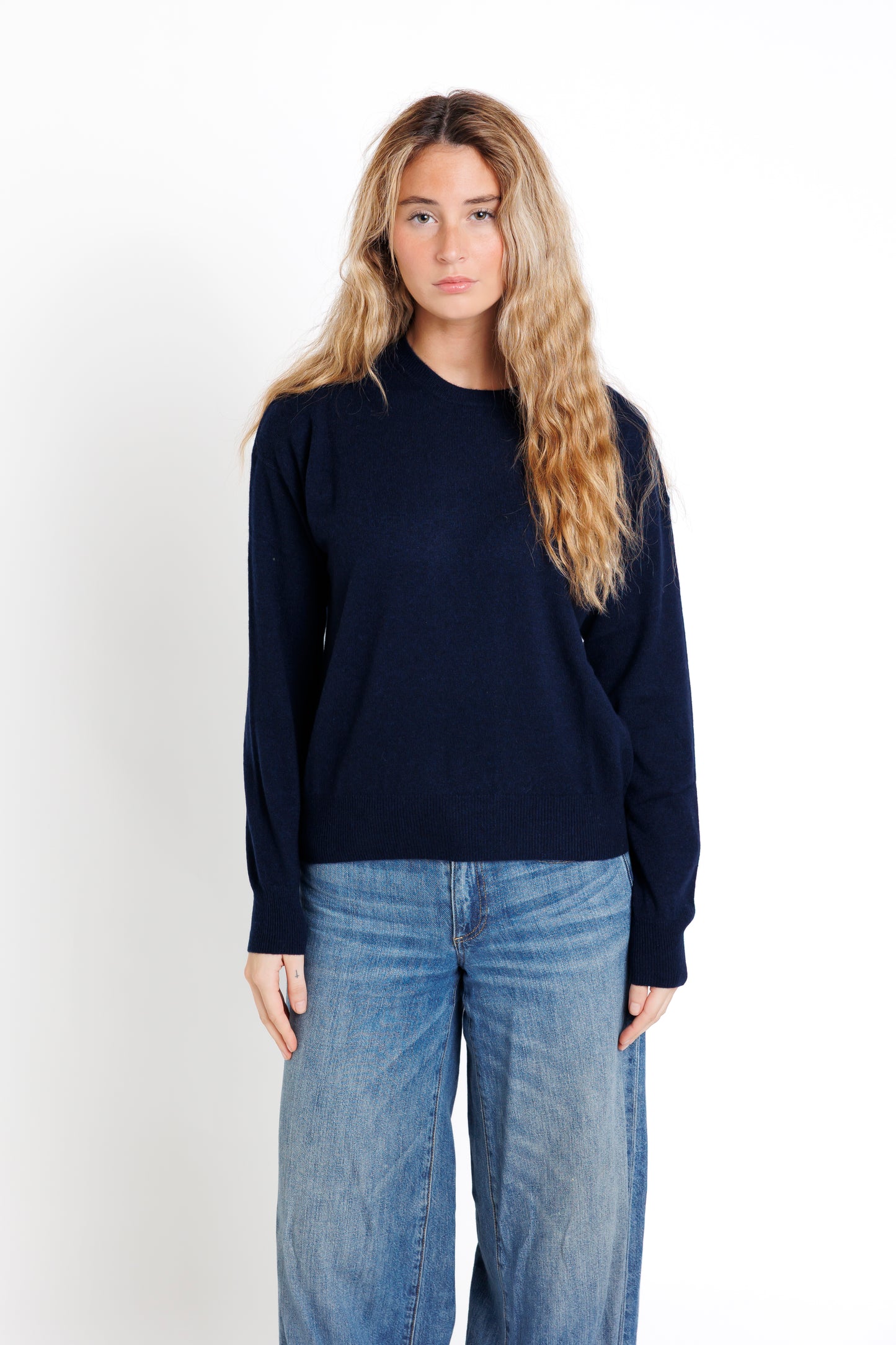 The Crew Neck. Navy Blue