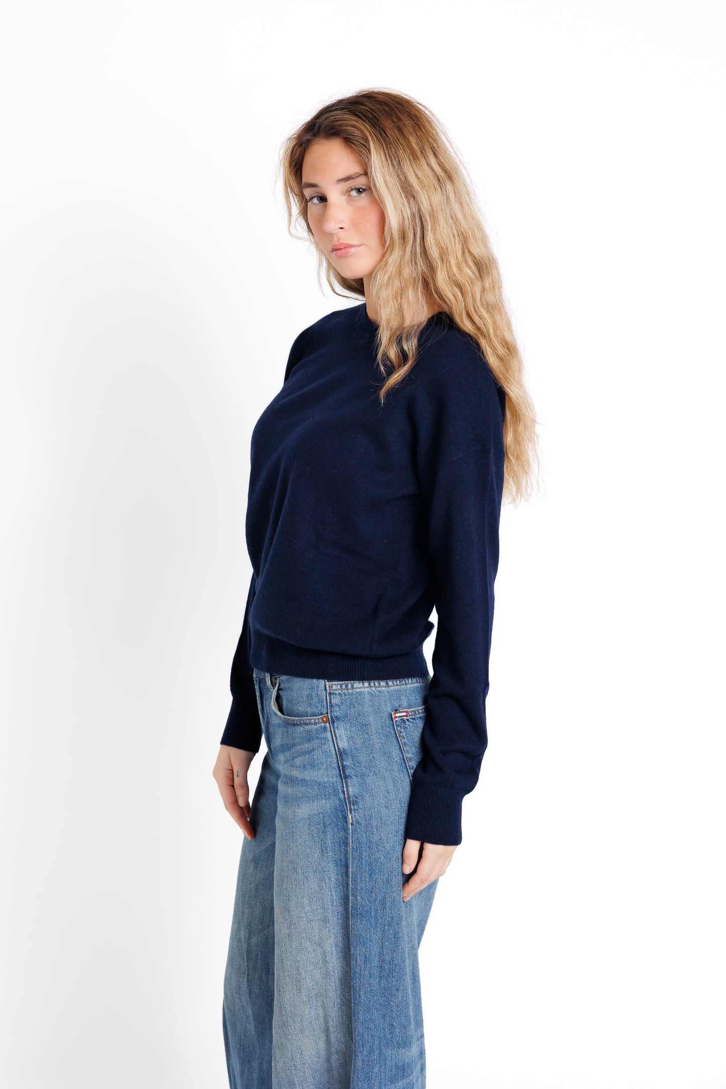 The Crew Neck. Navy Blue