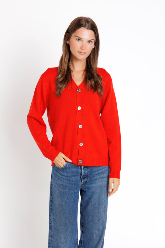 The Cardigan. Orange Red