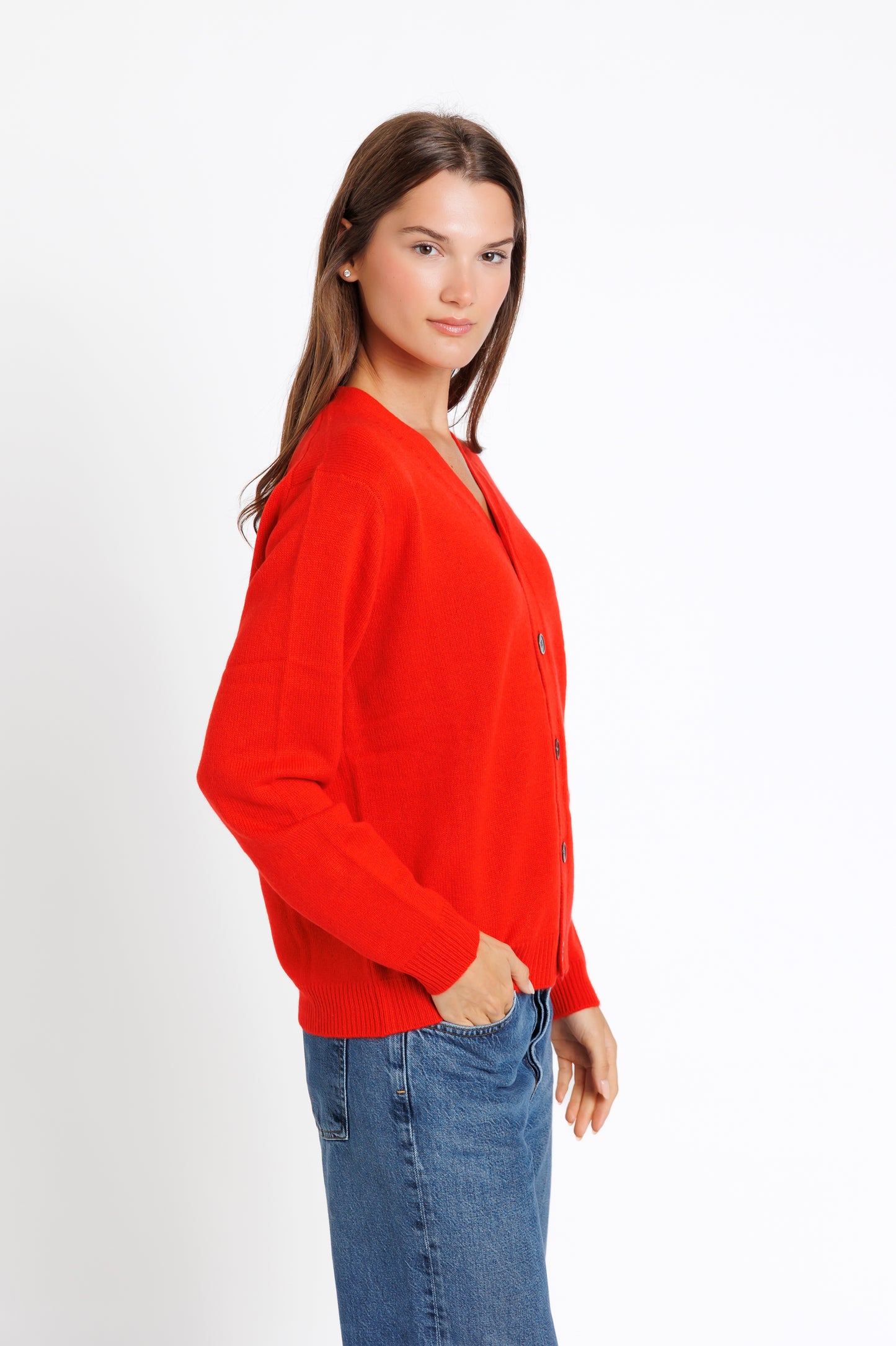 The Cardigan. Orange Red
