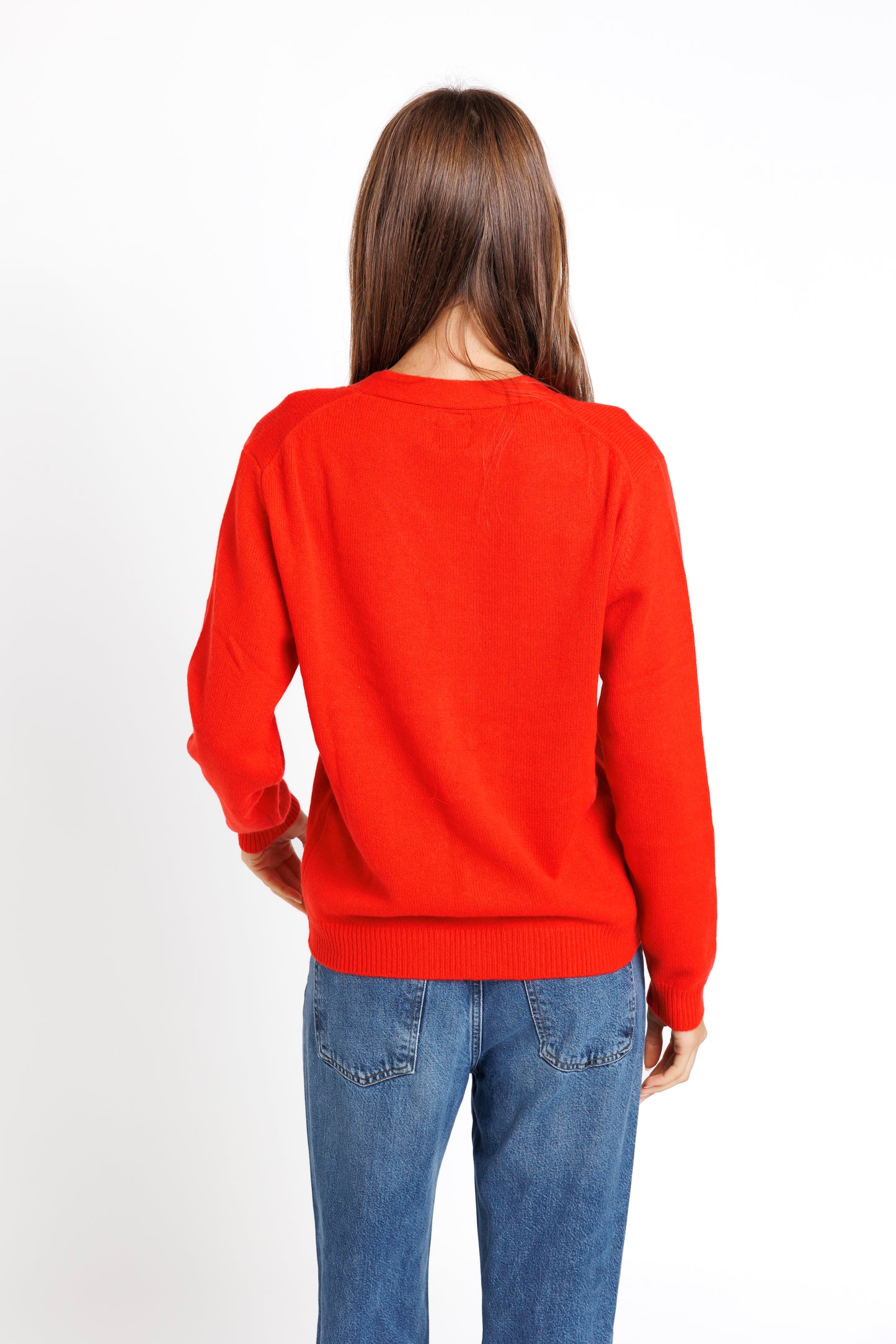 The Cardigan. Orange Red