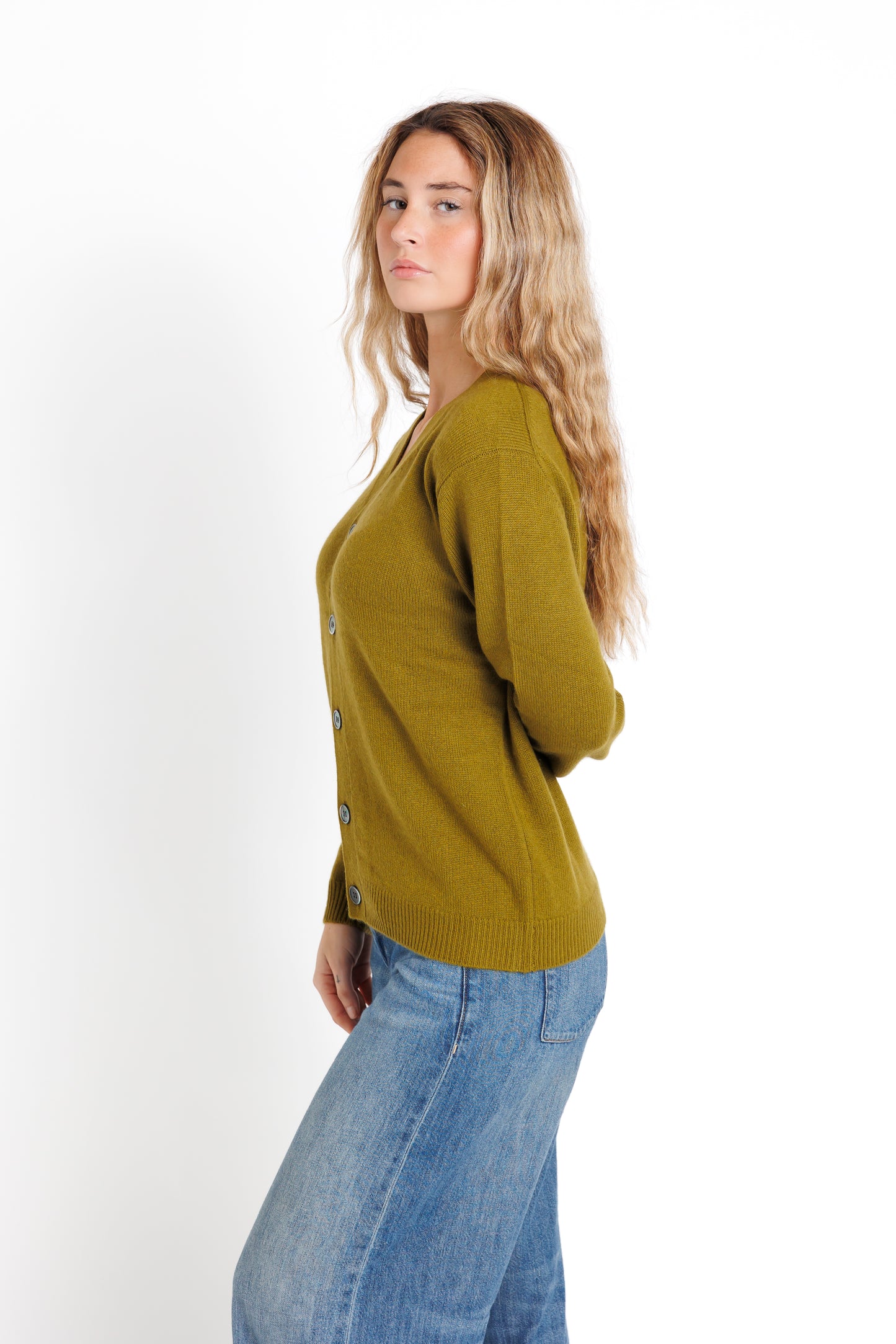 The Cardigan. Green Yellow